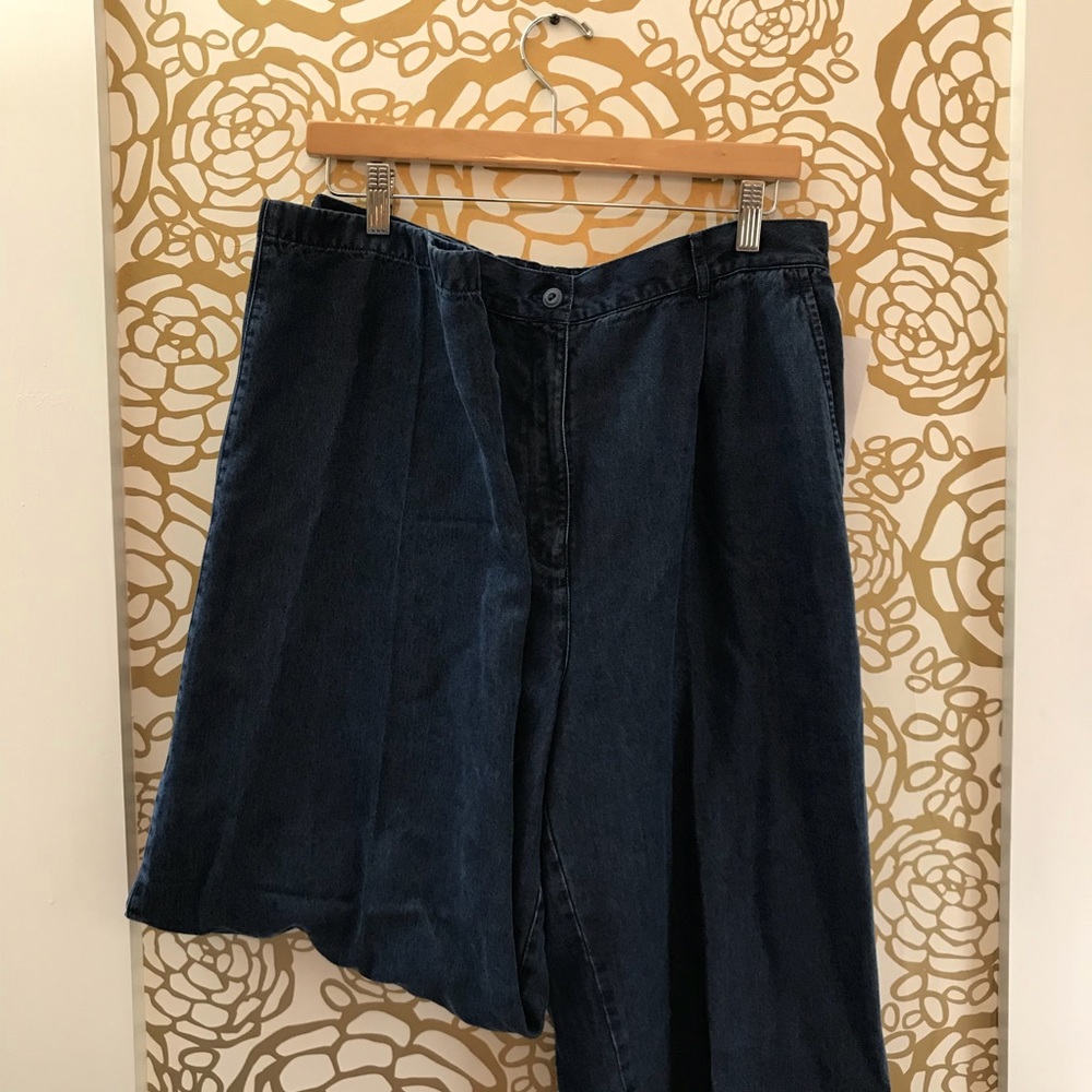 LL Bean Stretch Waist Tencel High Waisted Pants